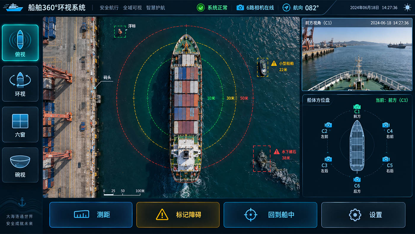 360° 环视全景拼接融合画面